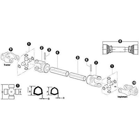 Aftermarket BP125091500 New Disc Mower Inner Tube Fits Ford Fits New Holland 616 61 86547900